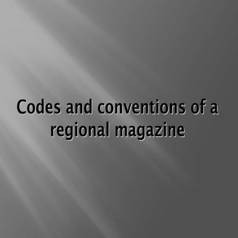 Codes & conventions of fashion magazines | PPTX