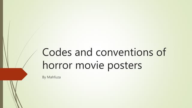 Codes and conventions of horror movie posters & psychological horror movie po...