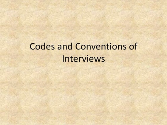 Interview analysis | PPT