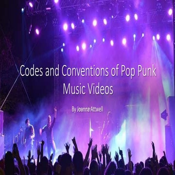 Codes and conventions of pop punk music videos