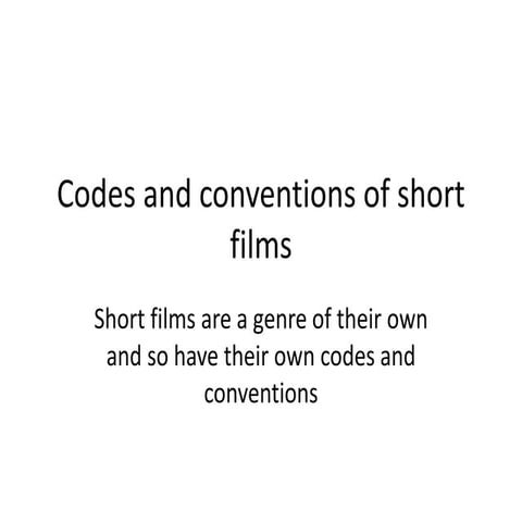 Short film theory | PPTX
