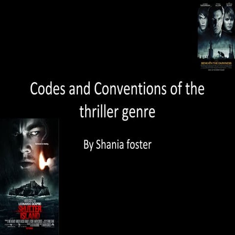 Codes and conventions of the thriller genre | PPT