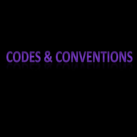 Codes & conventions