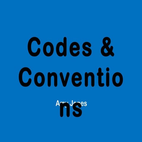 Codes & conventions