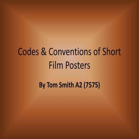 Codes & conventions of short film posters | PPT