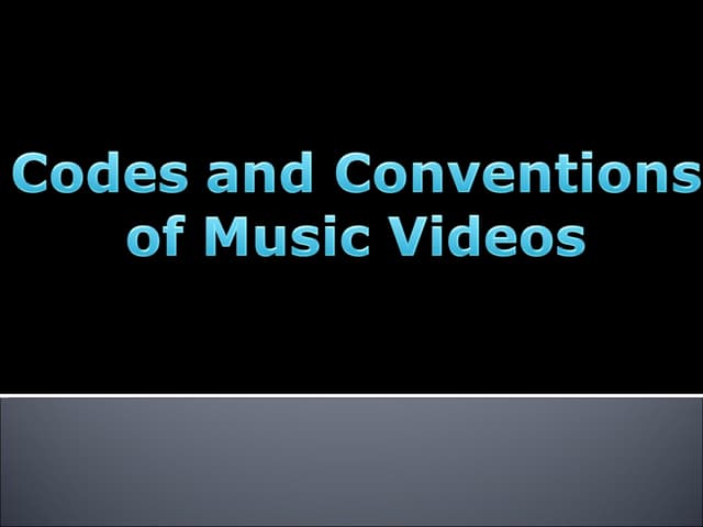 Codes&+conventions z of musik videosz