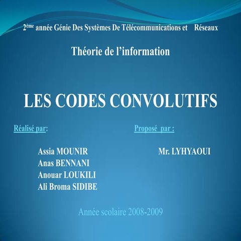 Codes Convolutifs