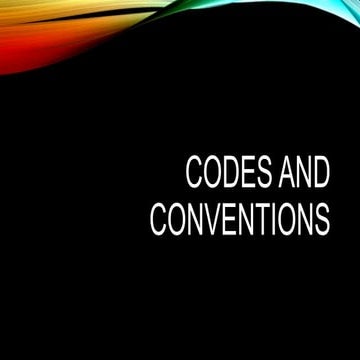 Codes and conventions | PPTX