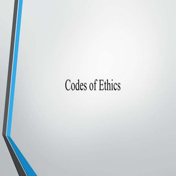 Codes  of ethics