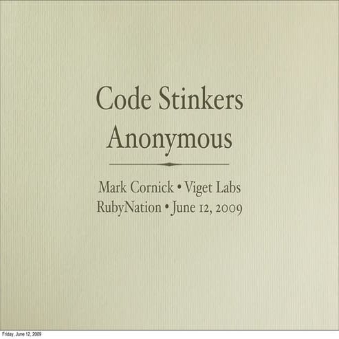 Code Stinkers Anonymous
