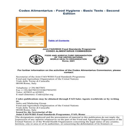 Codex alimentarius   food hygiene - basic texts - second edi