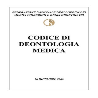 Codice deontologia medica