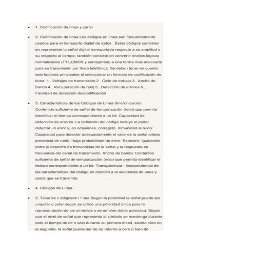 Codigos de Linea - Telecomunicaciones III | PPT
