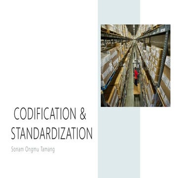 Codification and standardization of items