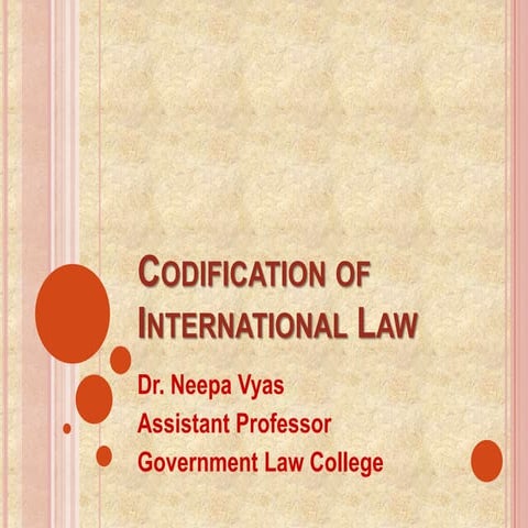Codification of international law