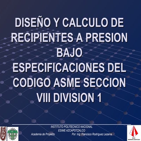 Codigo asme seccion VIII division 1
