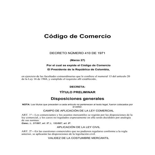 Codigo de comercio