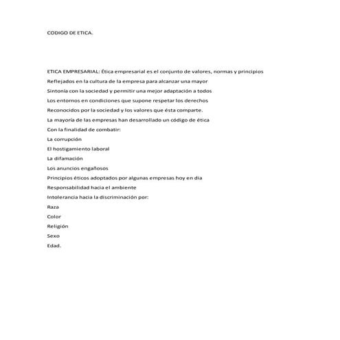 Codigo de etica