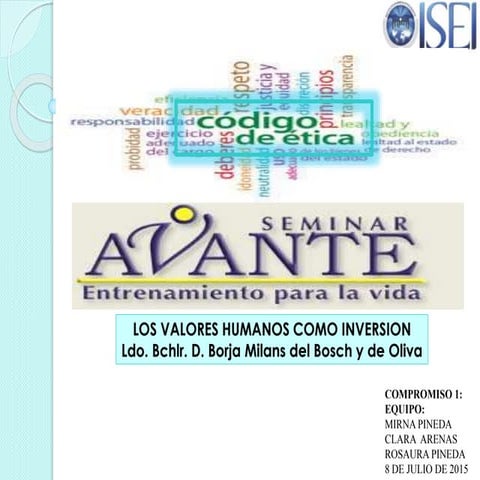 Codigo de etica avante seminar  mirna clara rosy