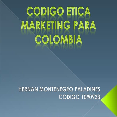 Codigo etica marketing | PPTX