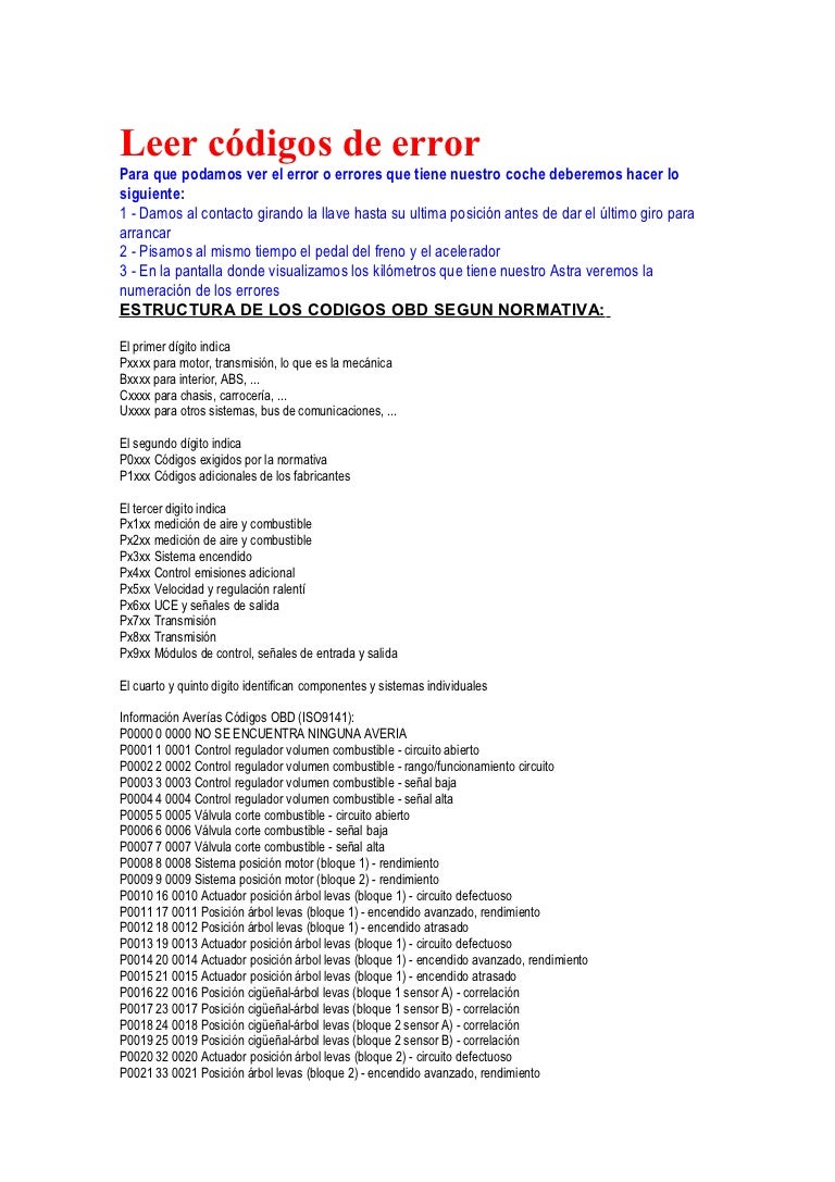 Codigos de error OBD ford 460 diagram 