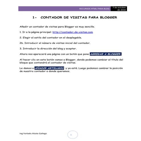 Codigos html para blog