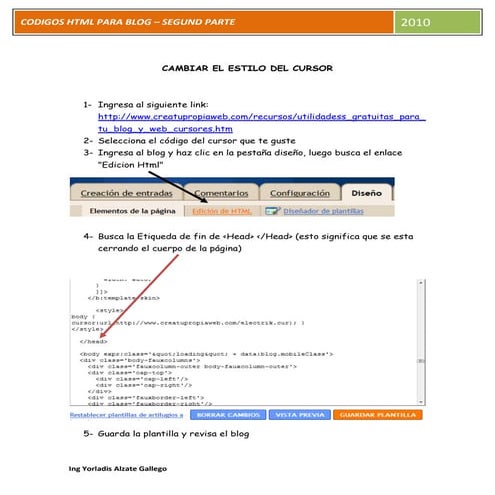 Codigos html para blog parte 2 | PDF