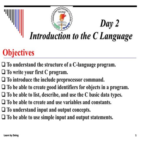 CODING-DAY-2-INTRODUCTION TO C PROGRAMMING.ppt | Programming Languages ...