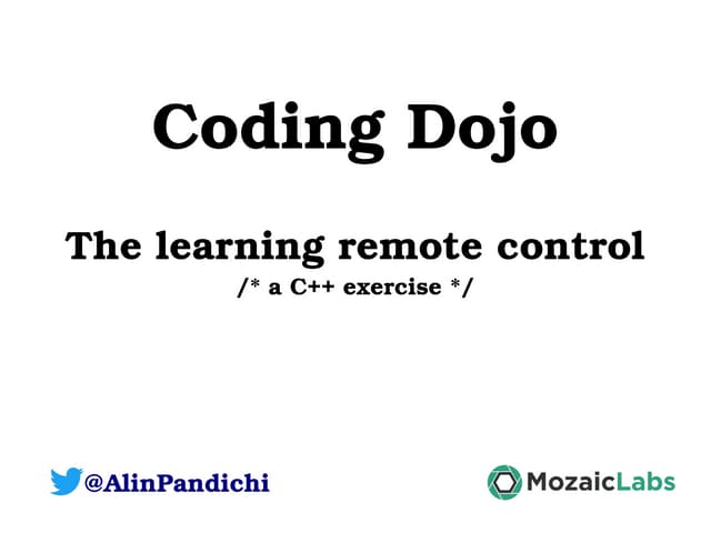 Coding Dojo - The learning remote control