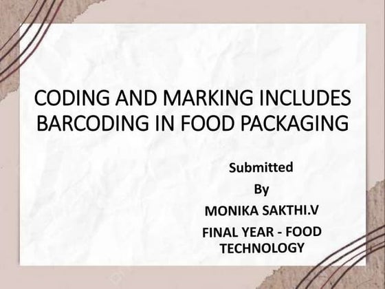 Coding in material management | PPT