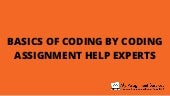 Basics of Coding by Coding Assignment Help Experts