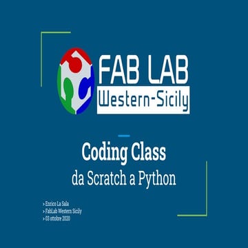 Coding class  da scratch a python