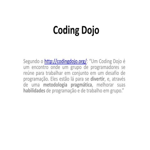 Coding dojo | PPT