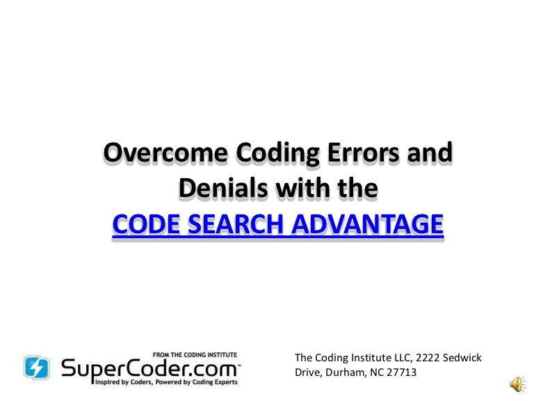Coding errors and denials