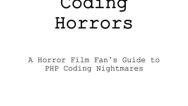 Coding Horrors