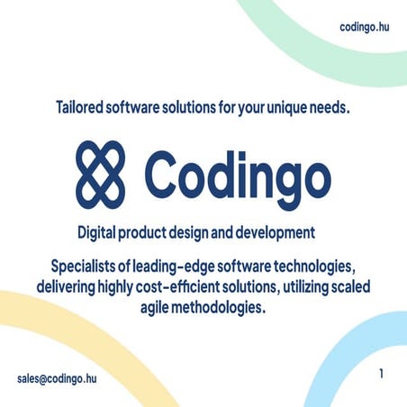Codingo Ltd. - Introduction - Mobile application, web, custom software development with agile methodology