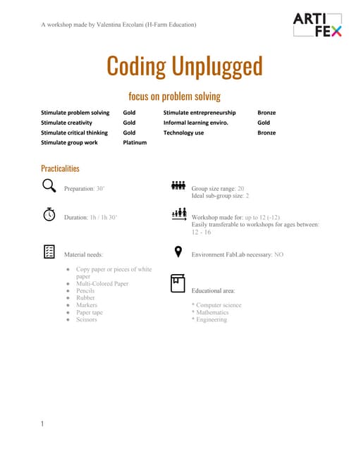 Coding Unplugged_Focus on problem solvin