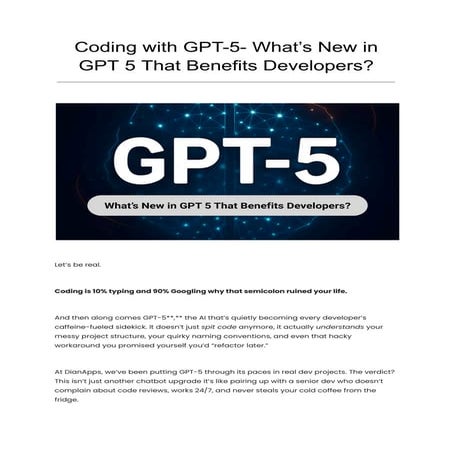 Coding with GPT-5- What’s New in GPT 5 That Benefits Developers.pdf