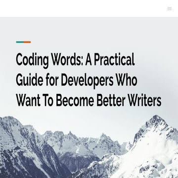 Coding Words, A Practical Guide for Developers Who Want To Become ...