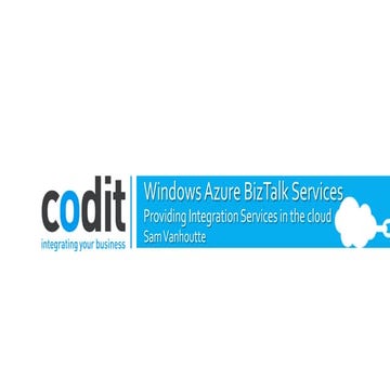A lap around Windows Azure BizTalk Services - London - September 2013