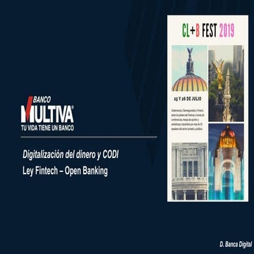 CoDi, Ley Fintech y Open Banking