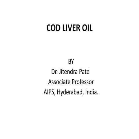COD LIVER OIL- Cod oil