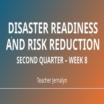 Disaster Readiness And Risk Reduction Pptx