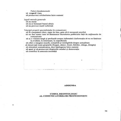 Codul deontologic al comunicatorilor profesionisti