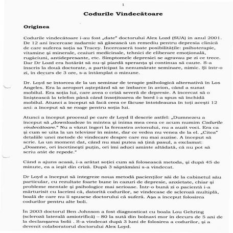 Coduri vindecatoare  alexander loyd