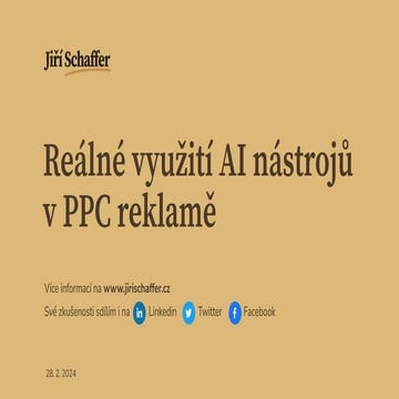 COE 2024 - Reálné využití AI nástrojů v PPC reklamě