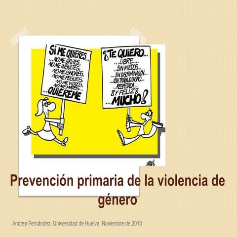 Prevención primaria de la violencia de género: Coeducación I