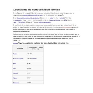 Coeficiente de conductividad térmica