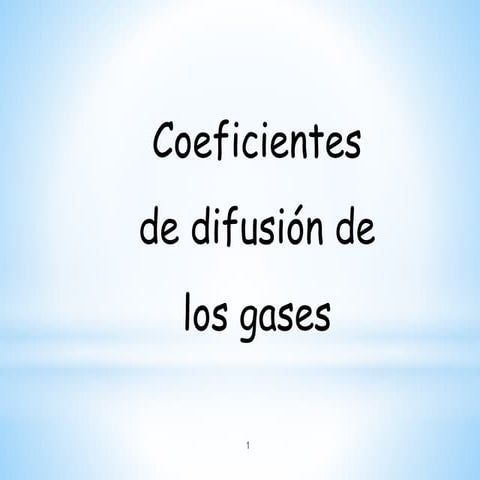 Coeficientes de difusion de gases