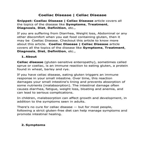 Coeliac disease